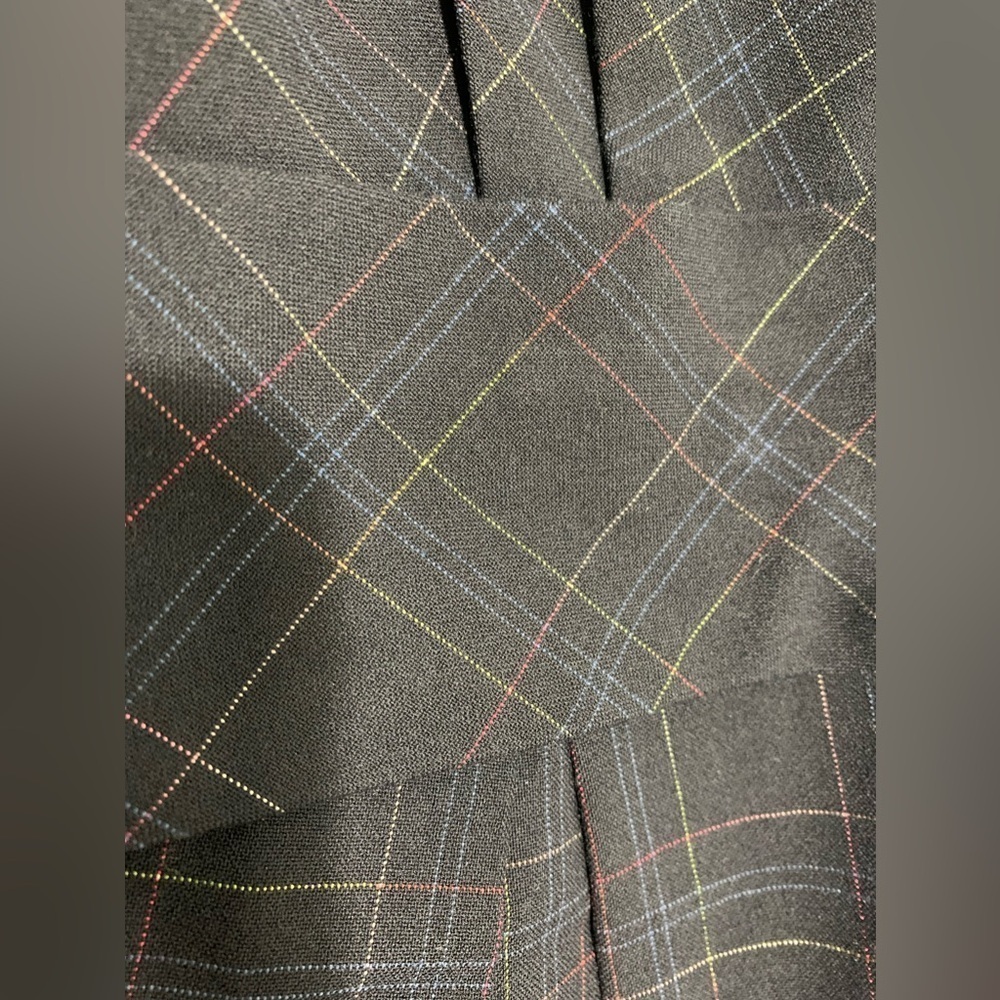 Moulinette Soeurs Scotland Yard black multi color tartan sleeveless mini dress 4 - Picture 4 of 10